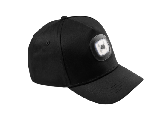 Czapka z z daszkiem Dahn z lampką LED czarna Hogert