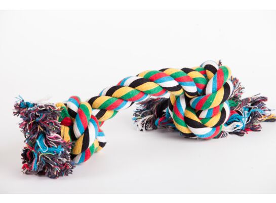 Zabawka ze sznurka 2 węzły 90 g wielokolorowe Dingo