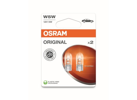 Żarówka samochodowa W5W W2 1X9 5D 12 V 2 sztuki Osram