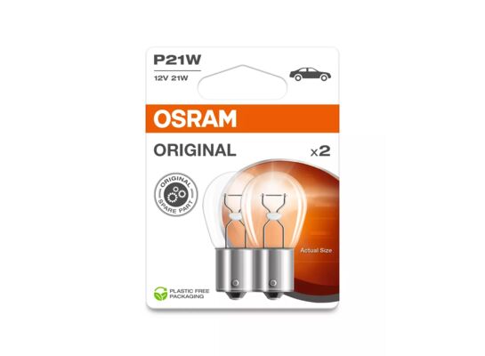 Żarówka samochodowa P21W BA15s 12 V 2 sztuki Osram