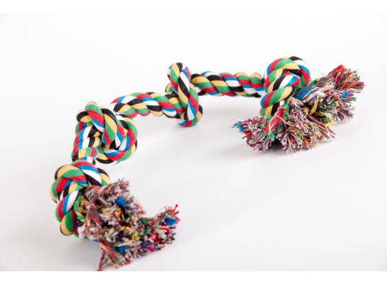 Zabawka ze sznurka 4 węzły 260 g / 56 cm wielokolorowe