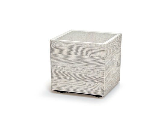 Doniczka DMA400W Madera Square Eco Wood biały