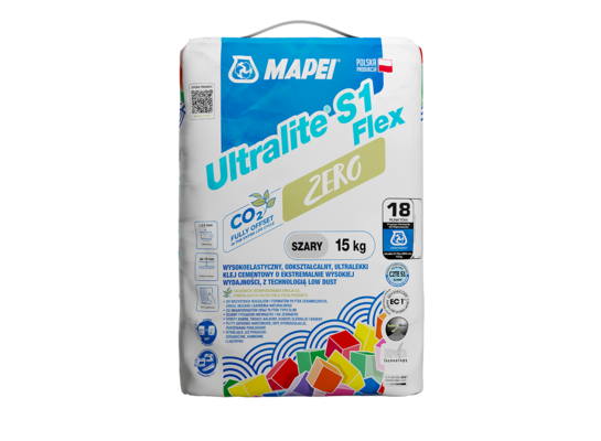 Klej odkształcalny ULTRALITE S1 FLEX ZERO szary15 kg MAPEI