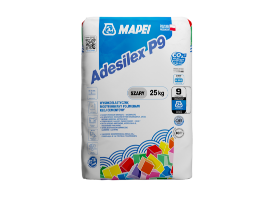 Klej cementowy ADESILEX P9 ZERO SZARY 25 kg MAPEI