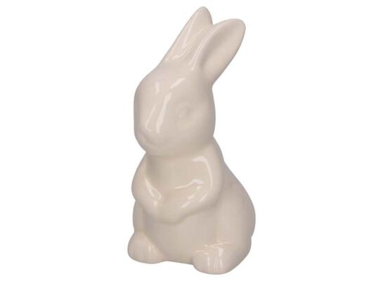 Królik ceramiczny 6 x 5 x 11 cm kremowy
