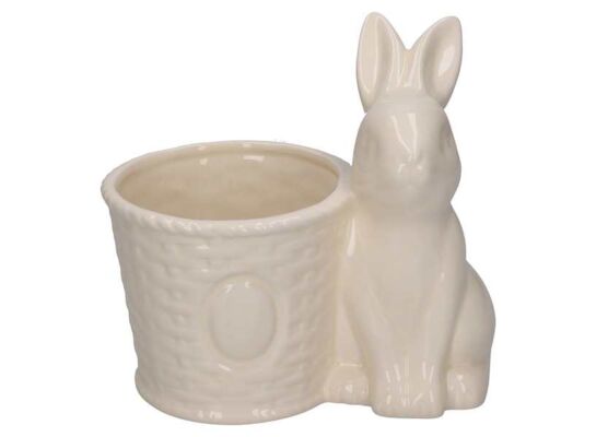 Osłonka ceramiczna 16 x 11,5 x 16 cm kremowa