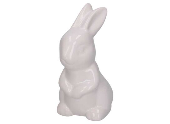 Królik ceramiczny 6 x 5 x 11 cm biały