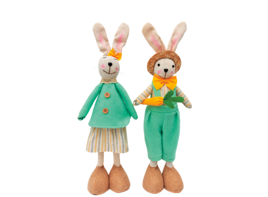 Figurka zając filcowy 55 cm mix wzorów