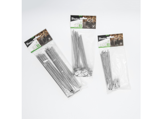 Szpilka metalowa galwanizowana w kształcie "J" 3 x 15 cm 20 sztuk