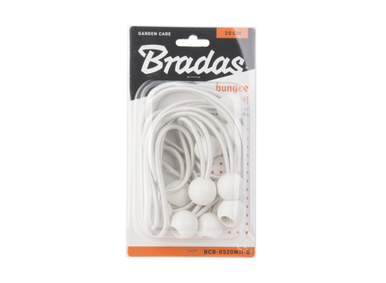 Zestaw gum z kulką BUNGEE CORD BALL 15 cm 10 sztuk biały