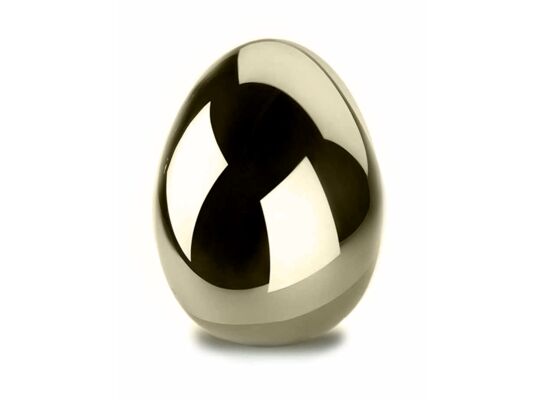 Figurka ceramiczna jajko 6 x 8 cm złote