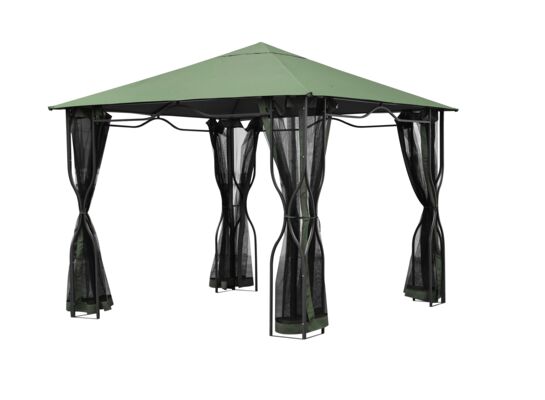 Pawilon ażurowe nogi 300 x 300 cm oliwkowy