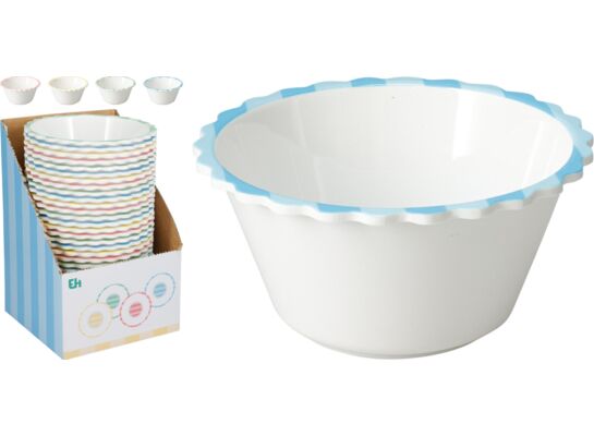 Miska melamina 14,5 x 7 cm kwiat różne kolory 1 szt.