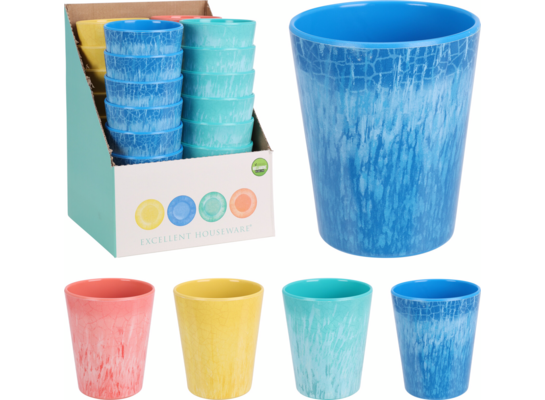 Kubek melamina 8 x h10 cm różne kolory 1 szt.