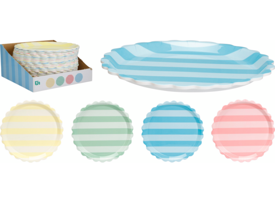 Talerz melamina kwiat pasy 25 cm różne kolory 1 szt.