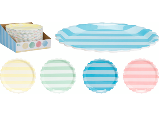 Talerz płaski melamina PASY śr. 20 cm różne kolory 1 szt.