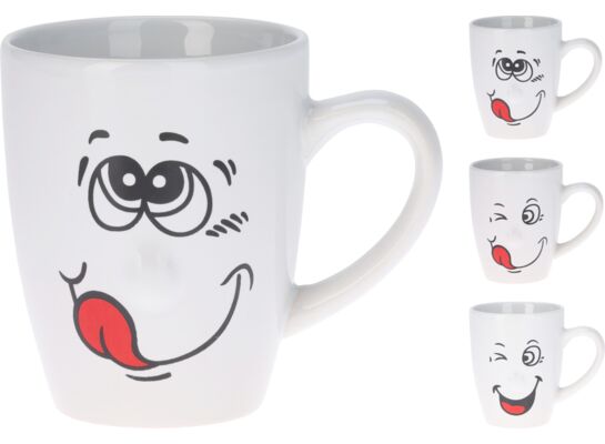 Kubek 310 ml kamionka buźka różne wzory 1 szt.