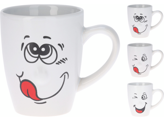 Kubek 310 ml kamionka buźka różne wzory 1 szt.