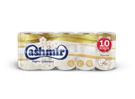 Papier toaletowy 3 warstwy BAWEŁNA 10 rolek Cashmir