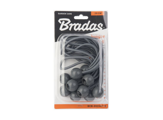 Zestaw gum z kulką BUNGEE CORD BALL 20 cm 10 sztuk szary