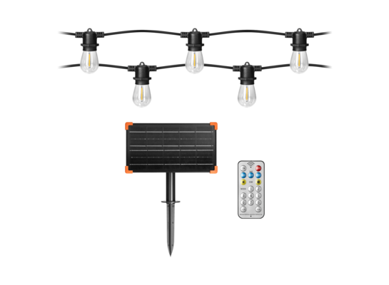 Girlanda solarna 1 sznur 10 m z pilotem 8 trybów