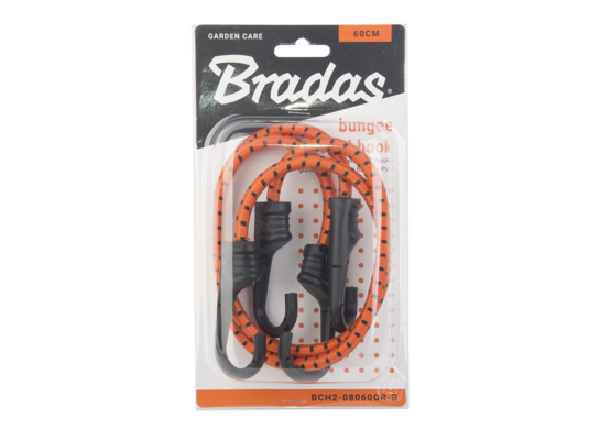 Guma elastyczna z hakiem metalowym pokrytym PVC BUNGEE CORD HOOK 60 cm 2 sztuki