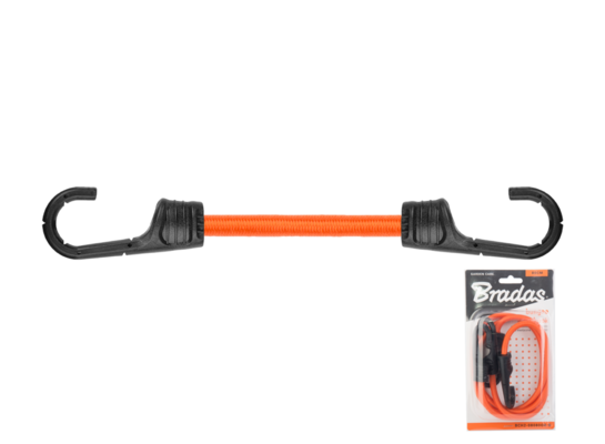 Guma elastyczna z hakiem metalowym pokrytym PVC BUNGEE CORD HOOK 80 cm 2 sztuki