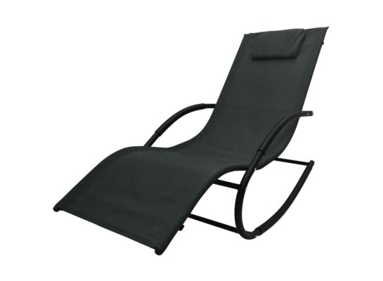 Leżak bujany ROCKY czarny
