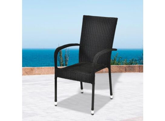 Krzesło czarne technorattan