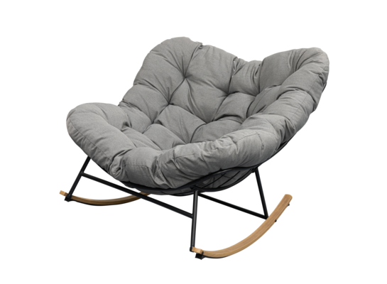 Fotel bujany szary