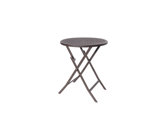 Stolik składany plastikowy brązowy