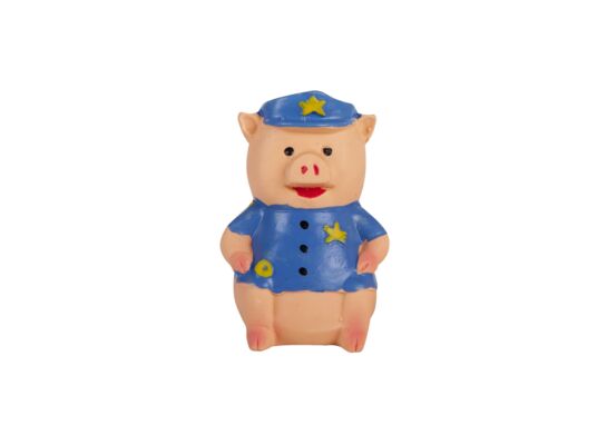 Zabawka prosiaczek "policjant" latex 8 cm Dingo