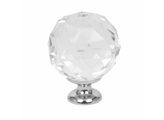 Gałka meblowa U CRYSTAL PALACE C25 mm M6 biały