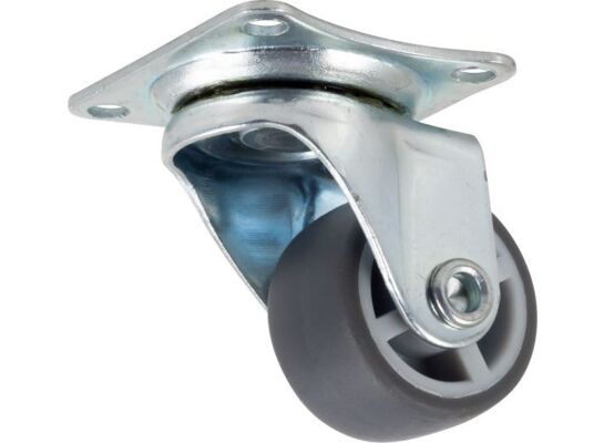 Rolka meblowa z płytką 25 mm/10 kg guma