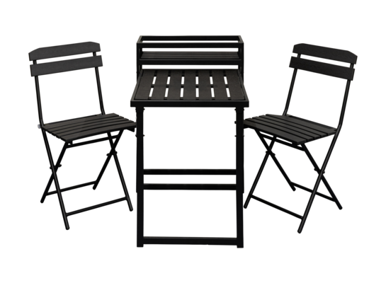 Zestaw balkonowy z kwietnikiem czarny