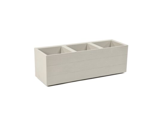 Kwietnik Karo 90 x 30 x 30 cm deska recycled beżowy