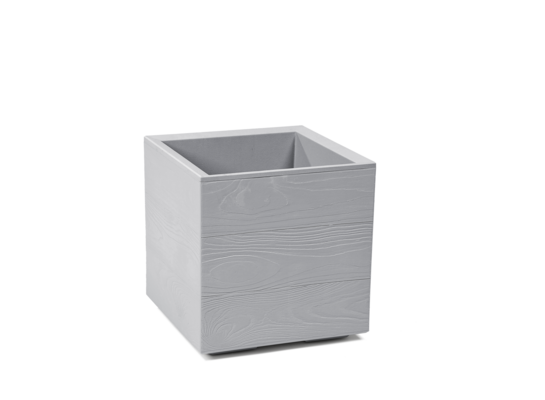 Kwietnik Karo 30 x 30 x 30 cm deska recycled szary