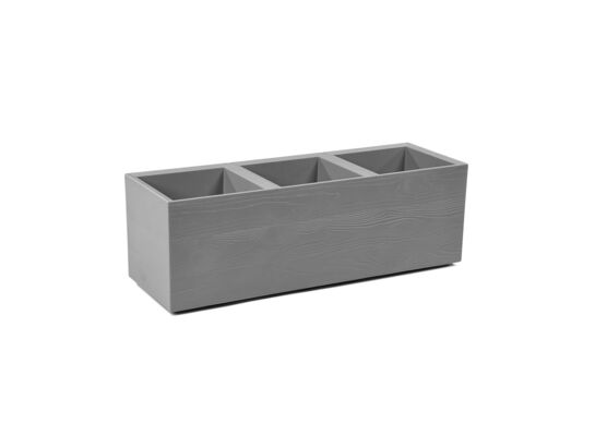Kwietnik Karo 90 x 30 x 30 cm deska recycled szary