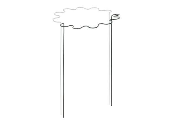 Podpora pierścieniowa falista do roślin 1/2 koła 40 x 100 cm