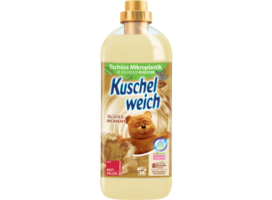 Płyn do płukania Glucksmoment złoty 1l 38 płukań Kuschelweich