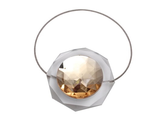 Magnes dekoracyjny okrągły 9 x 9 cm złoty