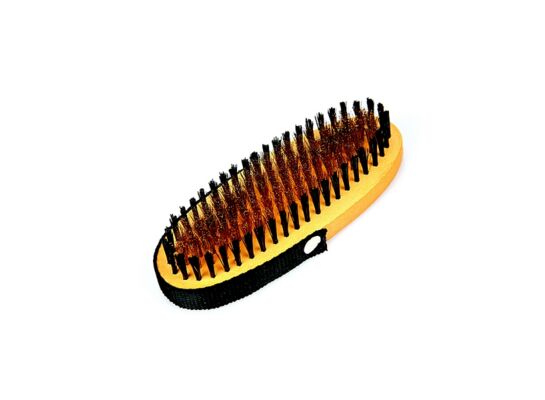 Szczotka drewniana owalna igły mosiądz Dingo