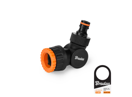 Przyłącze regulowane na kran GW 1" / 3/4" BLACK LINE