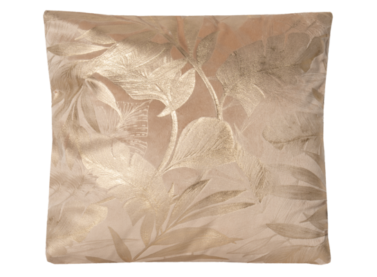 Poszewka VELORA 45 x 45 cm beżowo-złoty