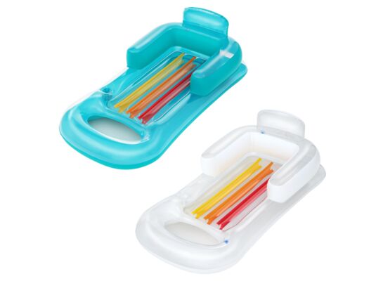 Materac z oparciem 161 x 84 cm biały/niebieski Bestway