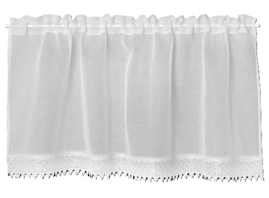 Firanka zazdrostka z tunelem Seda 60 x 150 cm biały