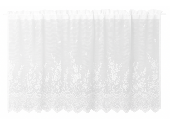 Firanka zazdrostka z tunelem Avril 60 x 150 cm biały