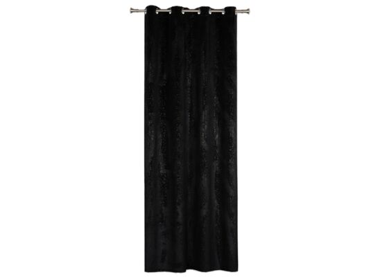 Zasłona z kółkami Brill 140 x 250 cm czarny
