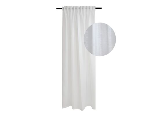 Firana z taśmą Shiny Chic 140 x 270 cm biały