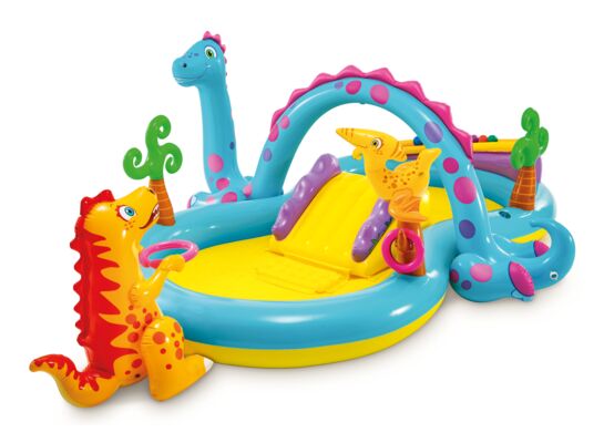 Nadmuchiwany wodny plac zabaw Dinoland 302 x 229 x 112 cm Intex